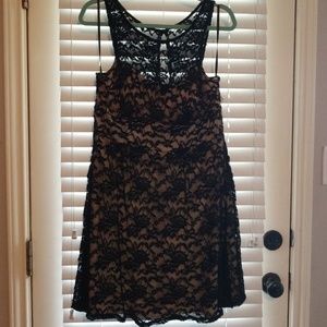 Beautiful lace dress with a cream colored liner